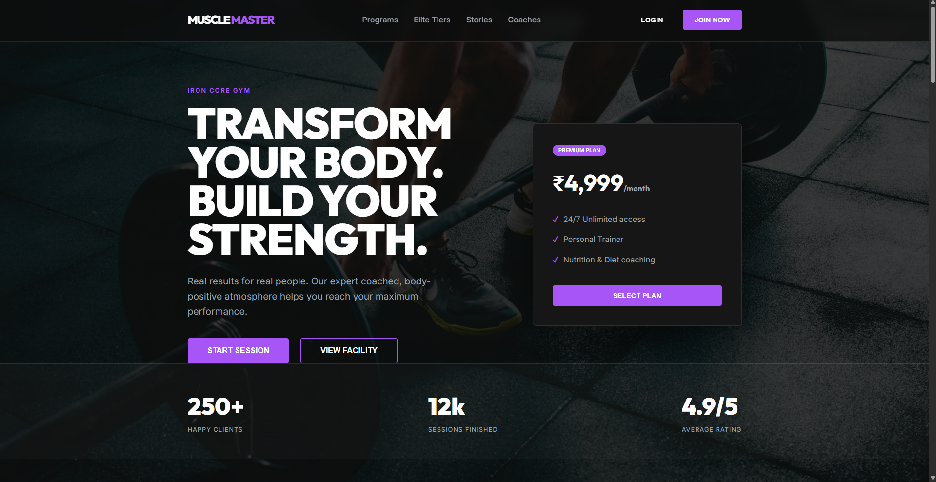 Muscle Master Fitness Platform